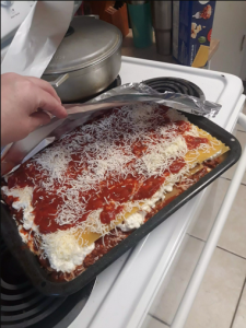 Lasagna foil metal pan safety