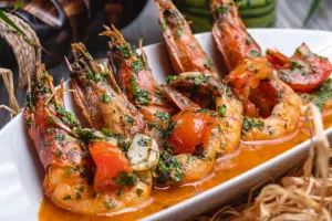 Oversized seafood