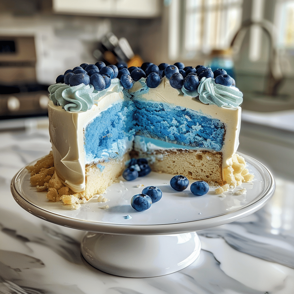 Cake with Bluey decorations