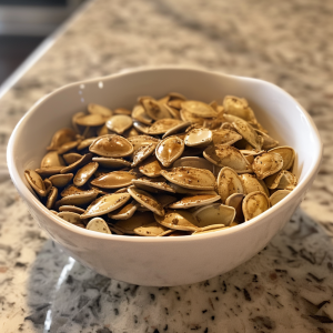 How dry should pumpkin seeds be before cooking? 