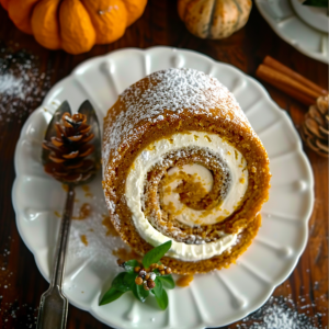 What is the secret to rolling a pumpkin roll