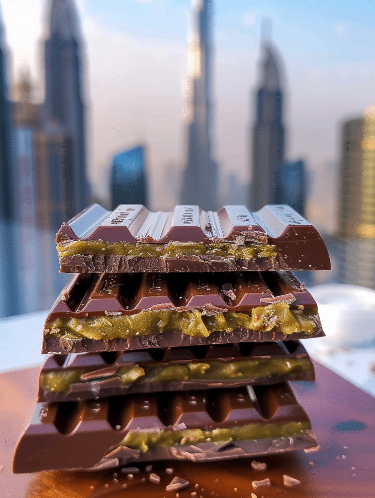 Dubai Chocolate Bar Recipe: A luxurious dessert with kataifi, pistachio filling, and rich chocolate. A viral sensation!